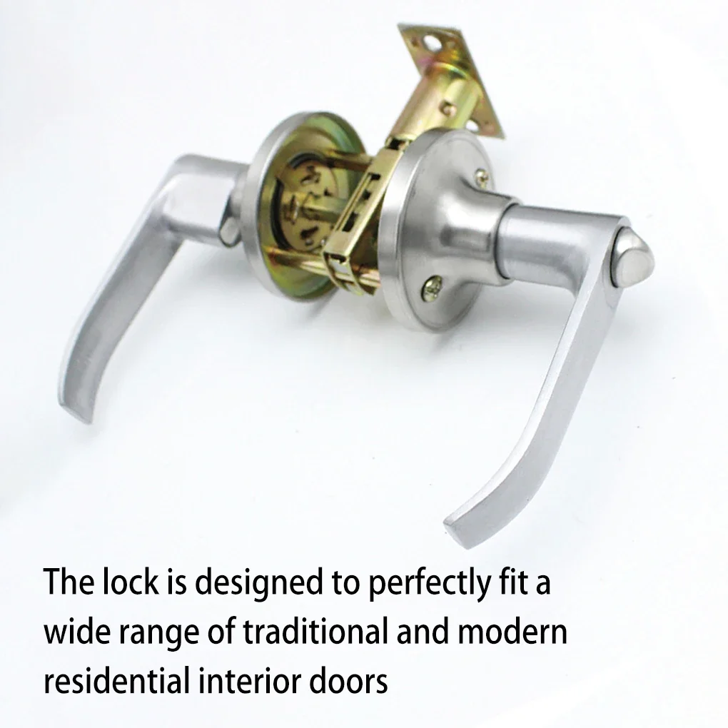 Door Handle Lock Round Entry Security Privacy Sliding Front Entrance Bedroom Living Room Household
