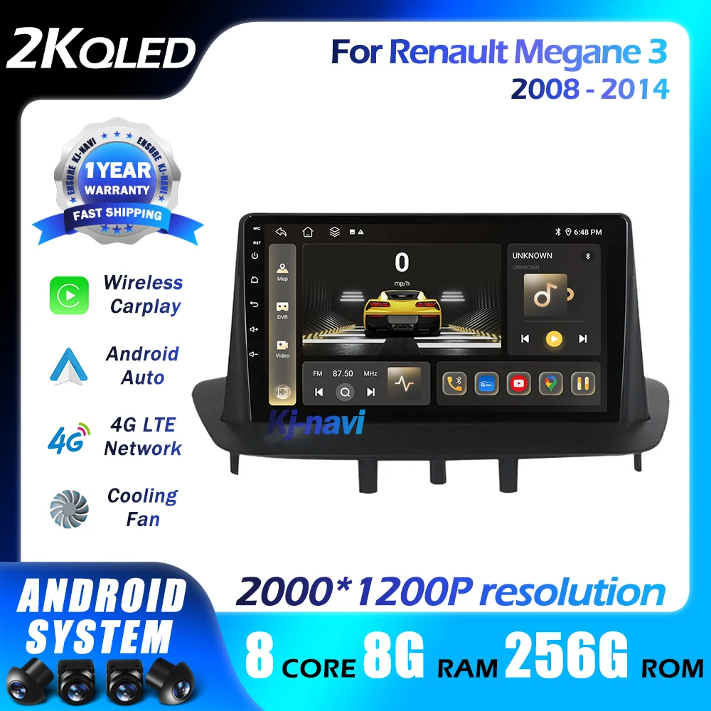 

Car Radio Android 14 For Renault Megane 3 Fluence Samsung SM3 2008 - 2014 Multimedia Player DSP CarPlay GPS Navigation 5GWIFI 4G