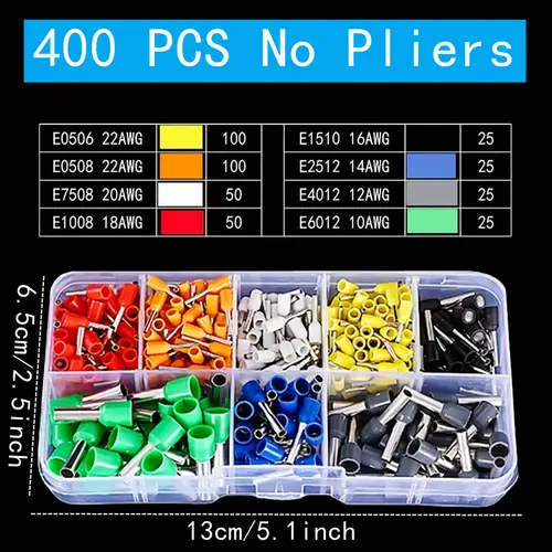 Boxed VE Tubular Crimp Terminals,Cable Electrical Connector,Insulated Wire Connectors,Tube Type Terminal Crimping Pliers HSC86-4 - Image 16