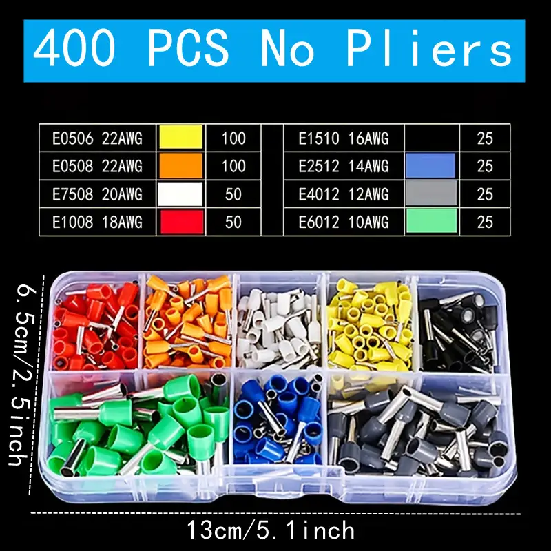 Boxed VE Tubular Crimp Terminals,Cable Electrical Connector,Insulated Wire Connectors,Tube Type Terminal Crimping Pliers HSC86-4 - Image 16