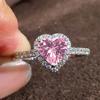 Heart Design Cubic Zirconia Ring – Women’s Engagement Jewelry