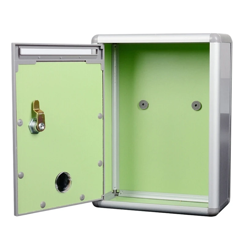 Wall Mounted Mailbox Wall Mount Lockable Mailbox Outdoor Galvanized Metal for Key Large Capacity Commercial Rural Home Decorative & Office Business