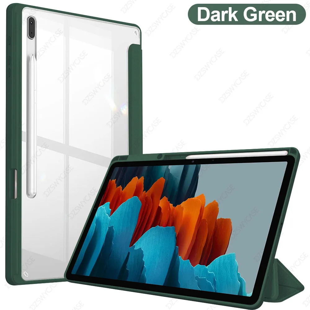 Clear Shockproof Auto Sleep Tablet Case Cover - 12.4 Inch