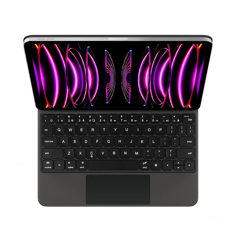 백라이트 매직 키보드 폴리오, iPad Pro 12.9 인치 2022 2021 2020 2018 3 4 5 6 세대 커버, 영어 아랍어 프랑스어