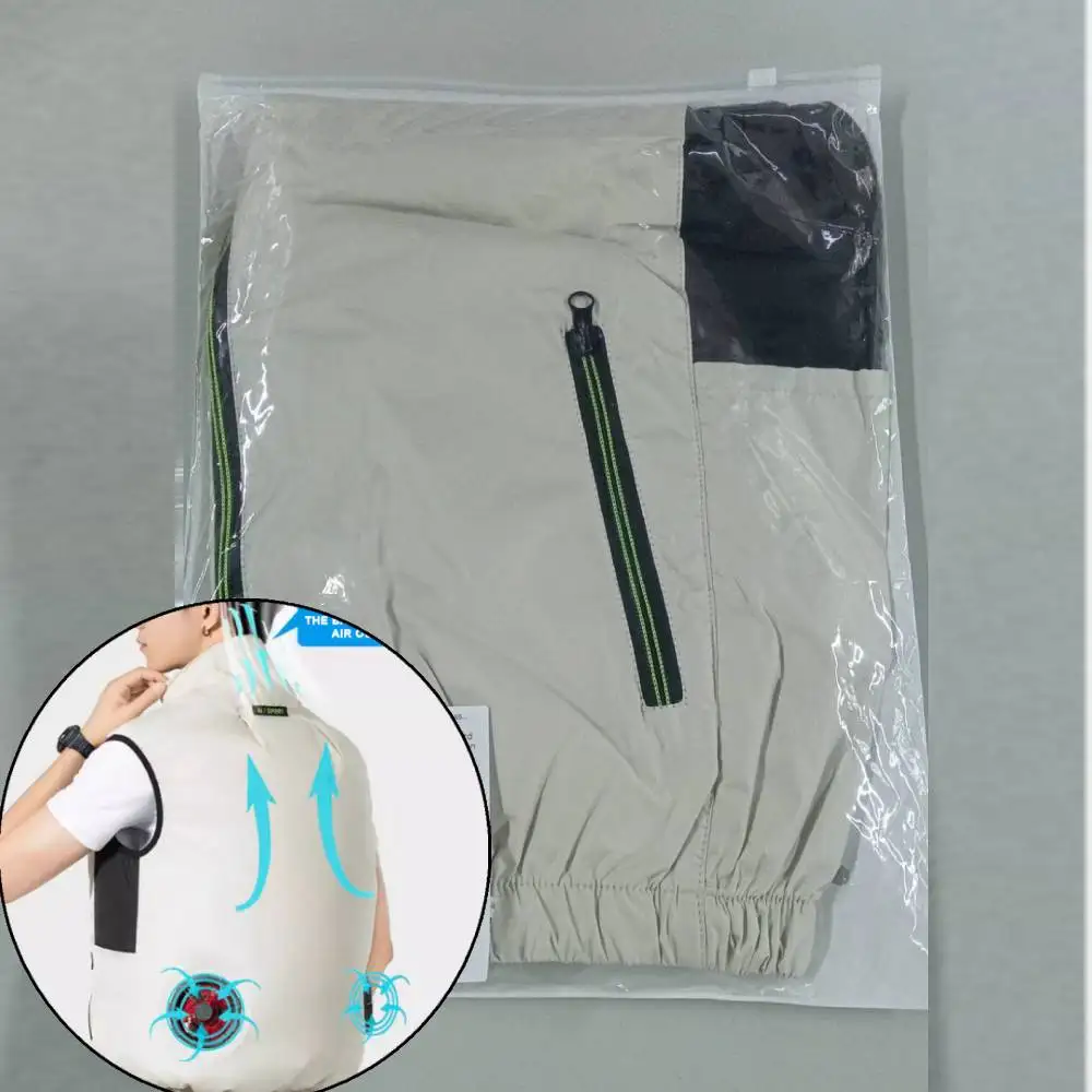 냉각 조끼 아이스 팬 조끼 내열 에어컨 의류 통기성 민소매 작업복 더운 날씨 작..