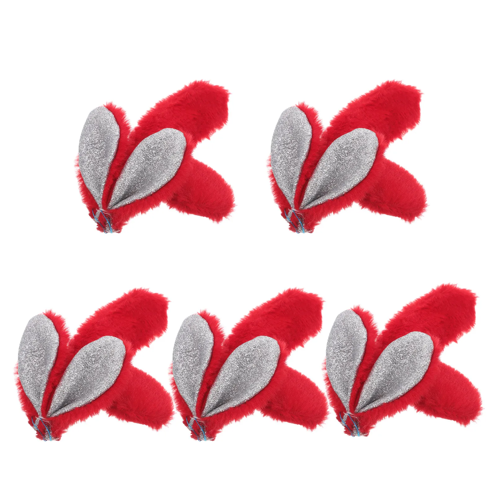 10Pcs 부활절 토끼 귀 머리핀 DIY 토끼 귀 머리띠 헤어 액세서리 귀여운 어린이 소녀 여성 스타일링 토끼 귀 머리 장식