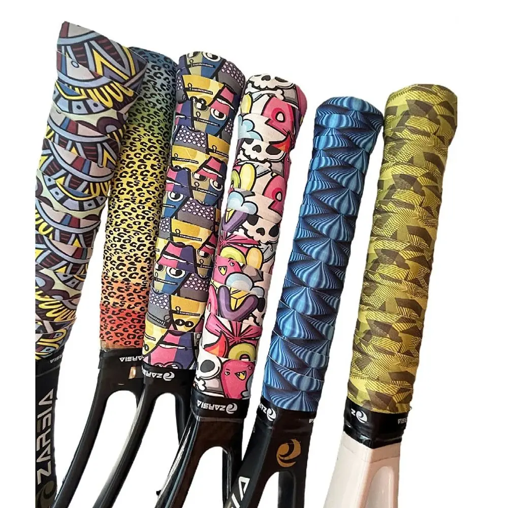 3D Printing Grip Sweat Band Lasting Skidproof Tennis Overgrips Sticky Bright Color Handle Grip Tape Badminton Racket Fishing Rod