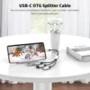 Type C to USB OTG Adapter Cable USB-C Male to USB2.0 Female Expansion HUB for MacBook Pro Samsung iPad Pro Xiaomi Extender 3Port 5