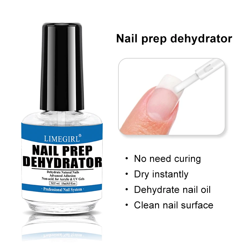 Nail Prep Dehydrator Gel And Acid Free Primer Adhesive Desiccant Acrylic Nails Bonder Gel Balancing Oil Skin Solutions Nail Gel Nail Primer Nail Dehydrator Gel Polish Base and Top Coat