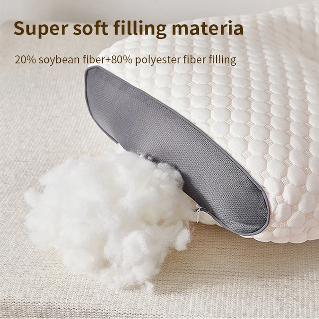 1PC Almohada Neck Pillow Help Sleep Protect The Neck Cervical Orthopedic Soybean Fiber Massage Household SPA Pillow For Sleeping 5