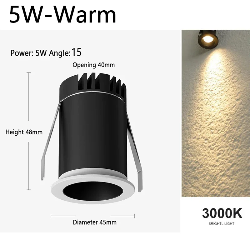 5W-Warm Light