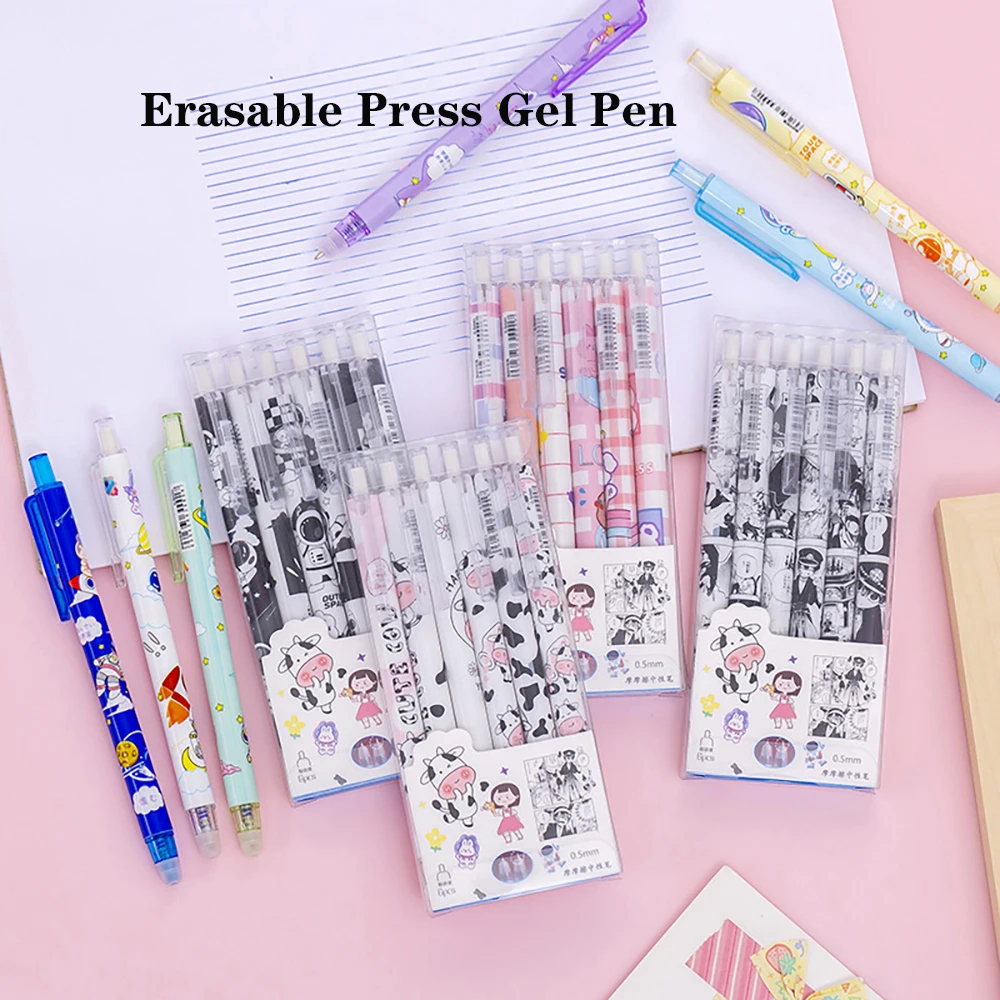 exatta Penne Capibara, Capybara Cancellabile Gel Penne, Capybara Penna A Scomparsa, Capibara Cancelleria Set, 4 Capybara Pen Cancellabili Scomparsa + 4 Adesivi Capybara, 0.5mm