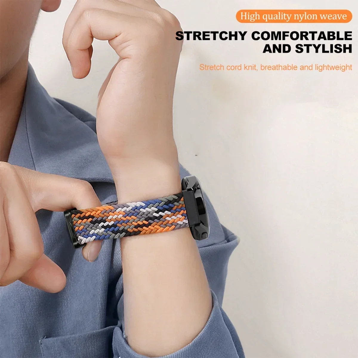 Enhanced Nylon QuickFit Smartwatch Strap - Universal 22/26mm Wristband