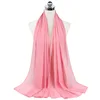 Femmes musulmanes en mousseline de soie Hijab châles écharpe Modal coton Jersey Hijabs plaine douce pour femme musulman Voile bandeau 70*180 cm islamique