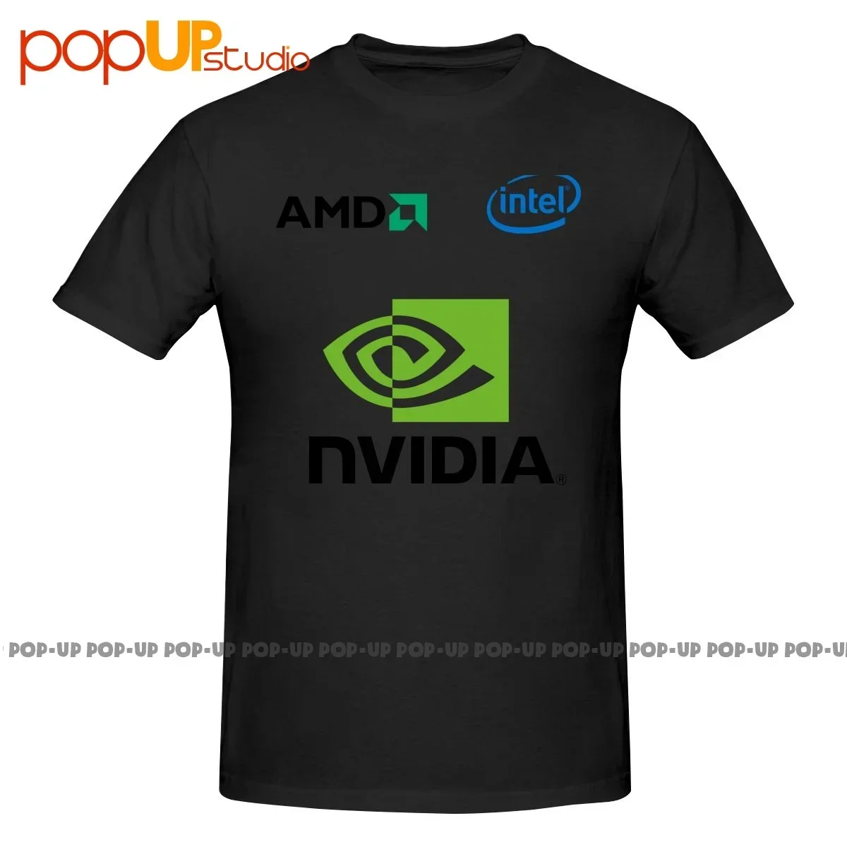 Amd Intel Nvidia Logo chemise T-shirt cadeau Design Hipster tout-Match ...