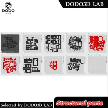 Alternative view of Half V2.4 printed parts Essential Structural parts printed By ABS-GF Material 10% Glass Fiber Low Grain Matte Texture