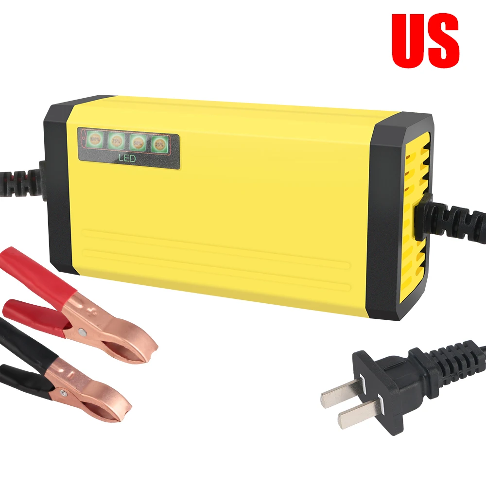Caricabatterie Intelligente 12V 6A Per Auto E Moto – Ricarica A Impulsi Con Display LCD, Spina UE