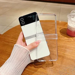 Shockproof Transparent Clear Phone Case for Galaxy ZFlip7 FE (TR)