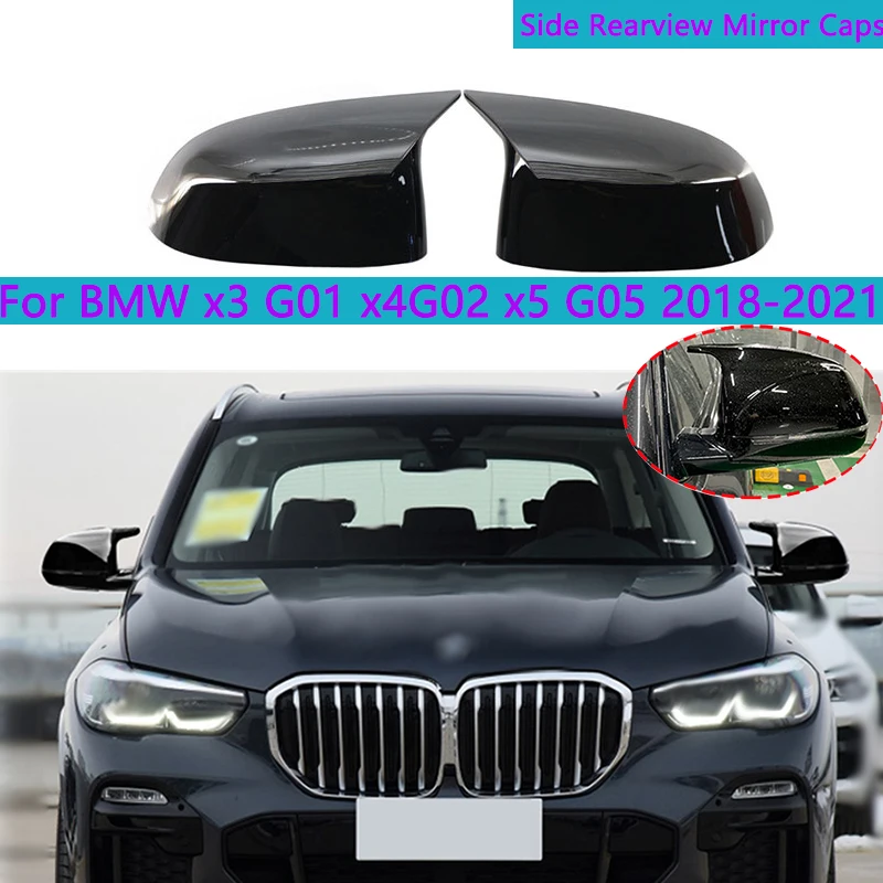 

Car Rearview Mirror Caps Horn Shape Side Reverse Mirror Cover For BMW X3 G01/X4 G02/X5 G05/X6 G06/ X7G07 2018-2021 Car Accessory