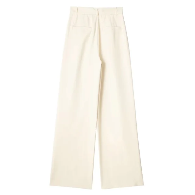 HXAO Women's Formal Pants Office Wear Women Striped Grey Black Pants Woman High Waist Baggy Suit Pants Casual Wide Leg Trousers