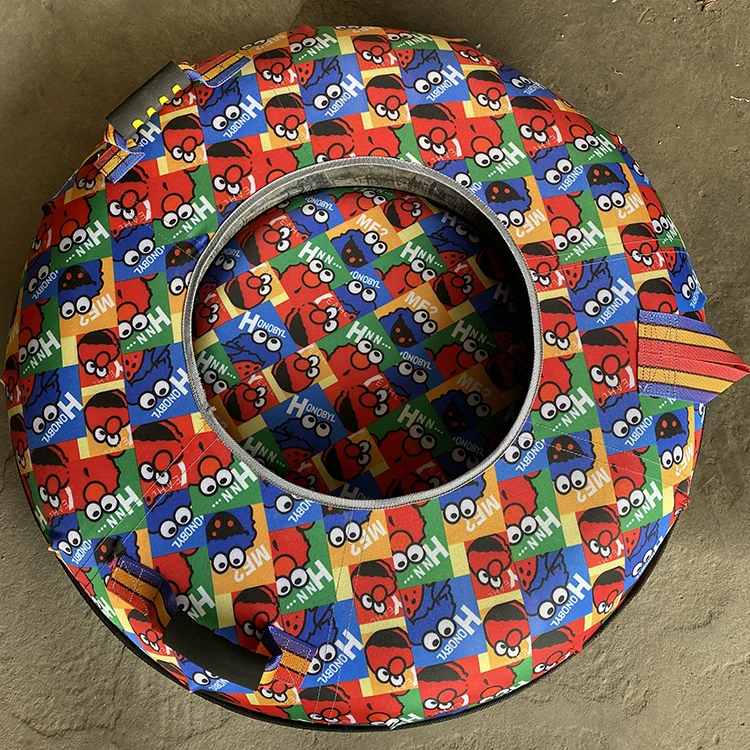 Slide Donut Dry Ski Donut Slide Tire Tyre Tube Sled Sledges Snow Tubing Snow Tube for Outdoor Rainbow