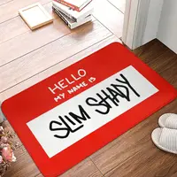 Hello My Name Is Slim Shady Eminem Anti-slip Doormat Floor Mat Antiwear Carpet Rug for Kitchen Entrance Home Bedroom Footpad Mat 1