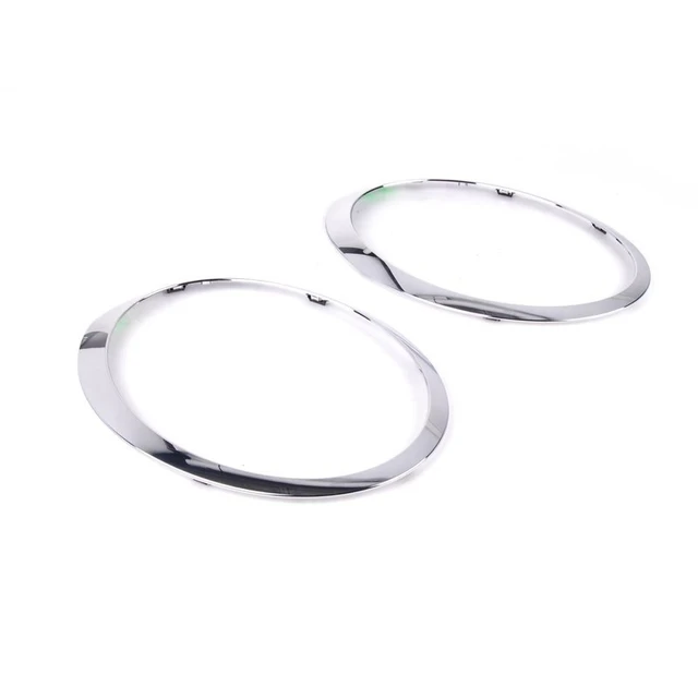 2Pcs For Mini For Cooper F55 F56 F57 2014-2021 Headlight Trim Ring Bezel  Surround Cover Rear Light Frame Silver Chrome - AliExpress