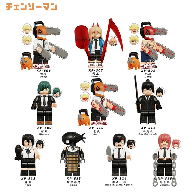 KT1067 Chainsaw Man WM6159 Anime Cartoon Pochita Denji Power Bomb Reze Mini  Action Toy Figures Building Blocks Assembl Toys Gift - AliExpress