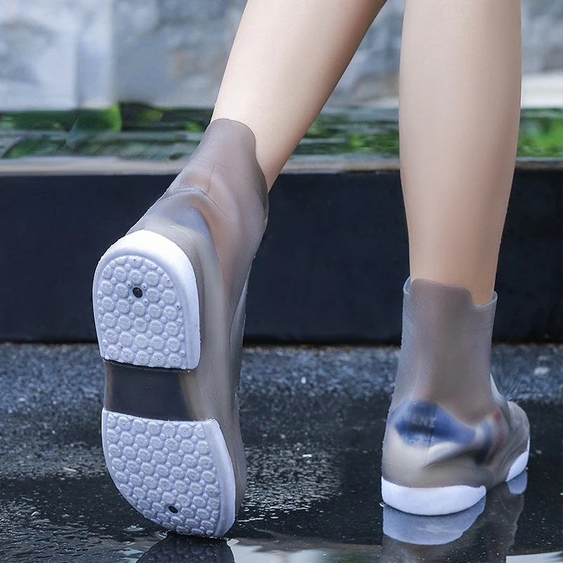 2023 Women Men Waterproof Shoes Covers Silicone Unisex Shoes Protectors Rain Boots For Indoor Outdoor