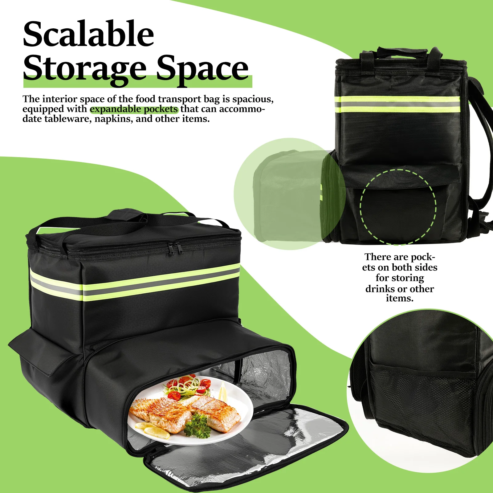 Insulated Cooler Backpack for Outdoor Camping and Food Delivery