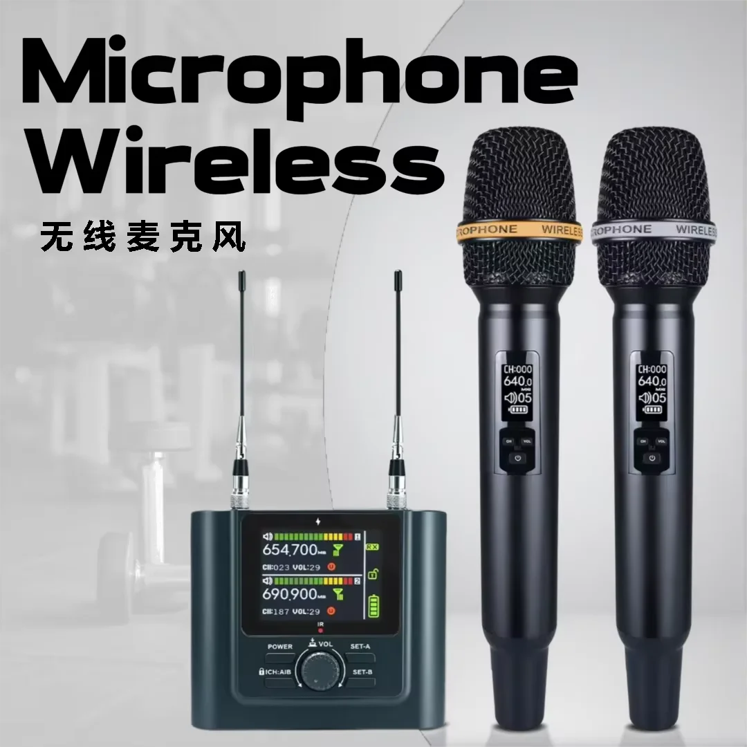 GAW-J173 트루 다이버시티 무선 마이크, N36 튜브 적외선 주파수 디지털 수신기 포함, 야외 공연 및 컨퍼런스용
