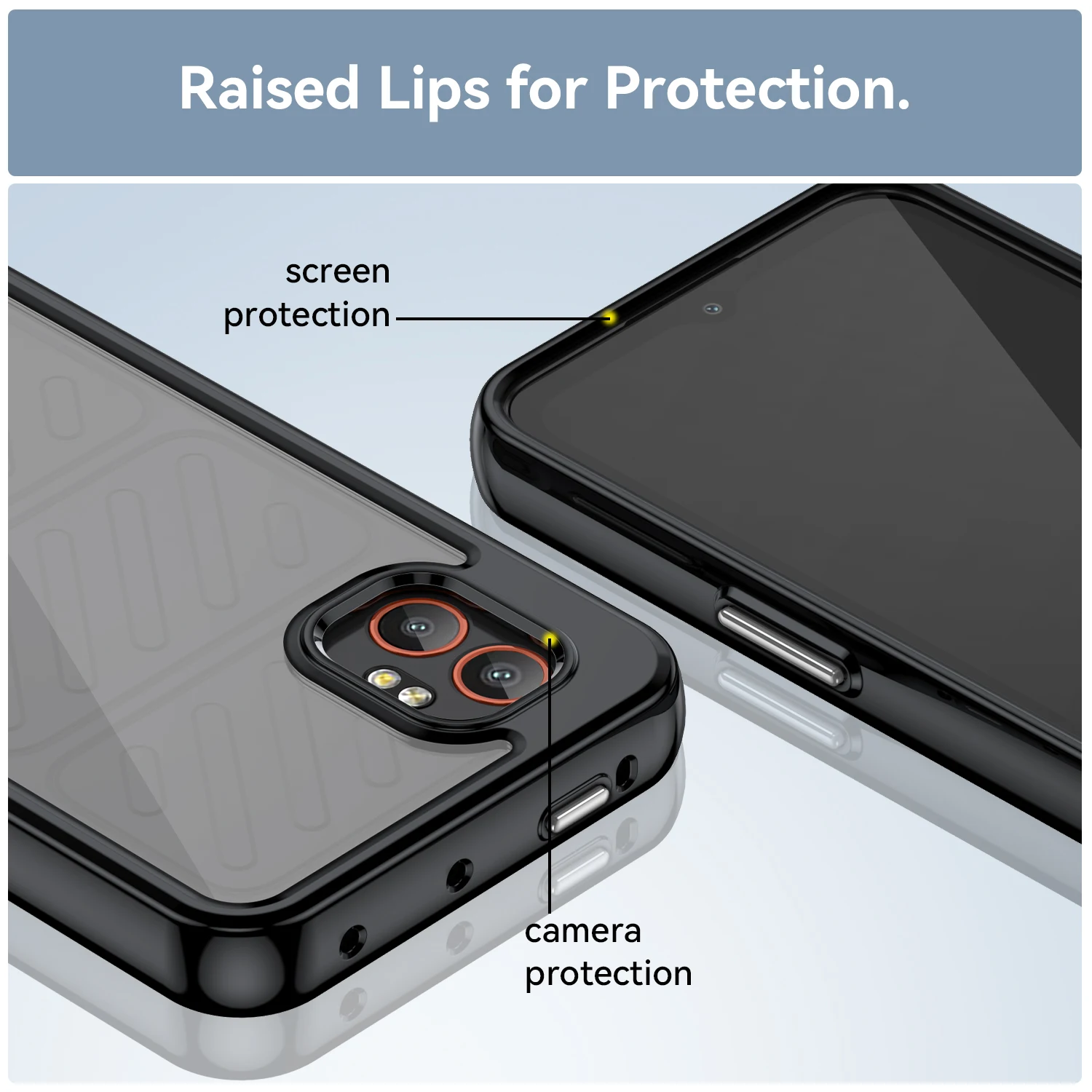 Colorful Soft Edge Silicone Transparent Shockproof Bumper Case