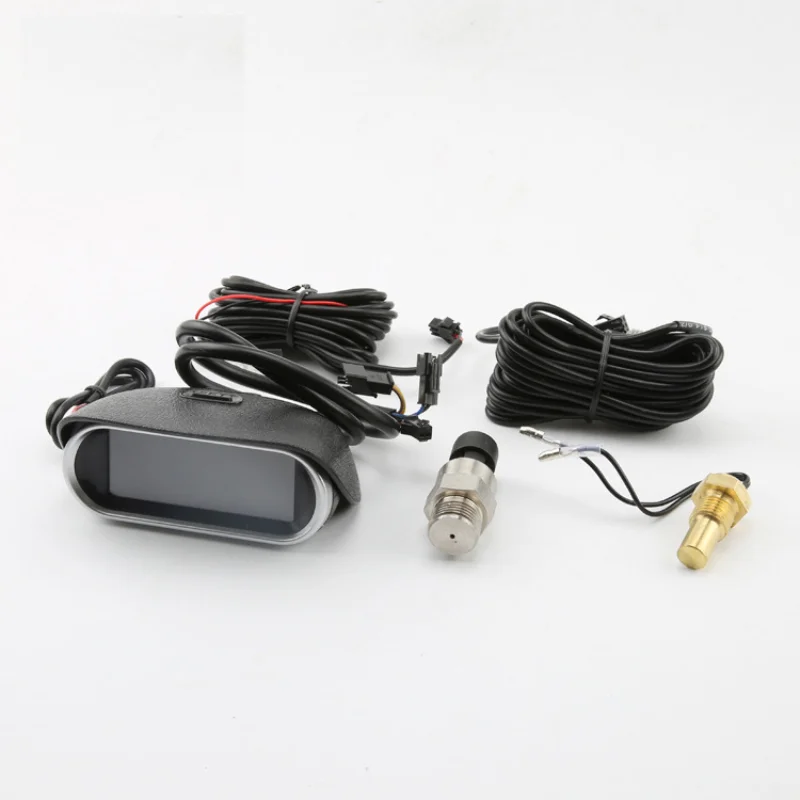 Digital temperature gauge 12V 24V Digital Water Temperature Gauge Volt Water Temperature Sensor 1/8NPT Head Plug Joint Pipe Sensor Radiator Hose Adapter