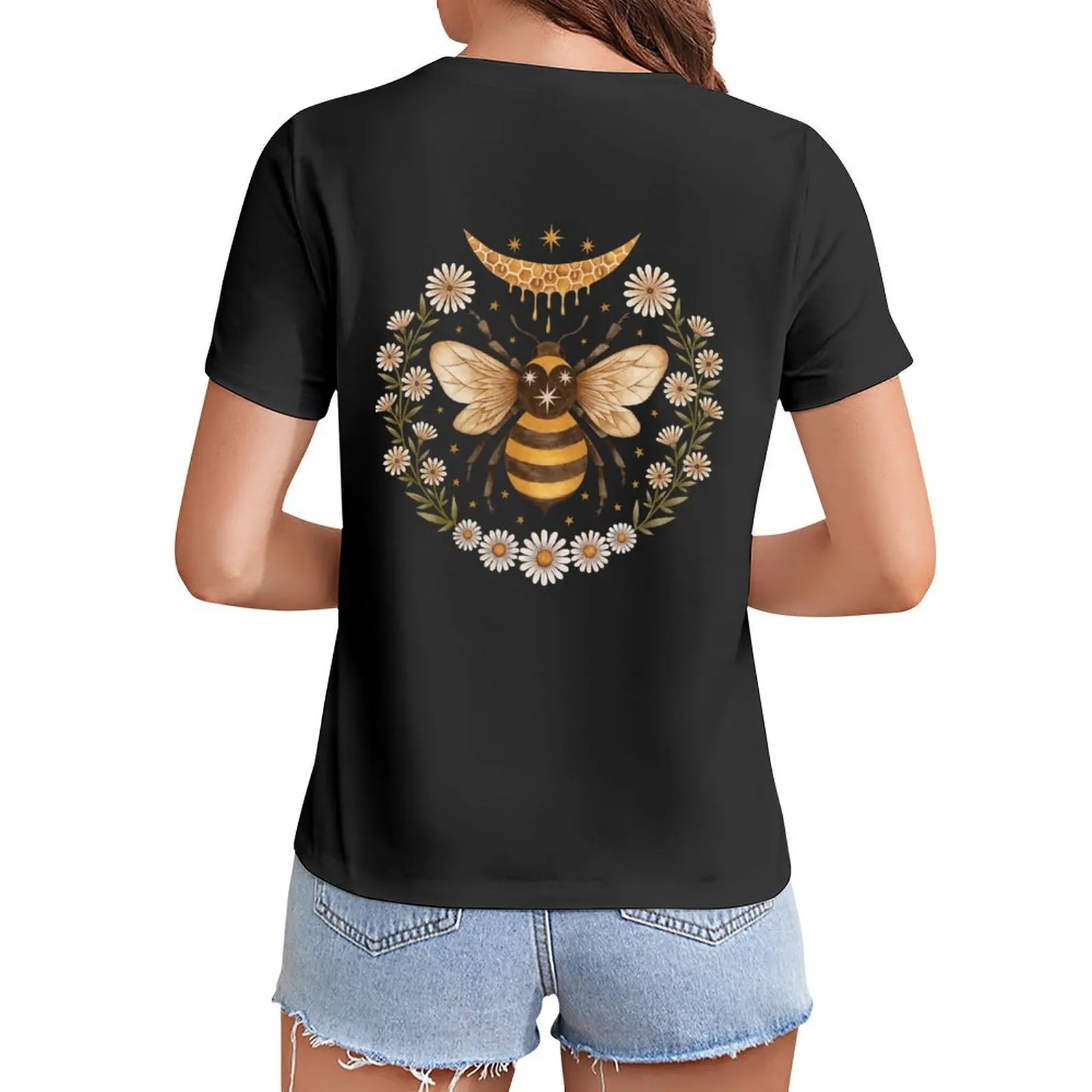

Honey moon T-Shirt cute tops kawaii clothes plus sizes anime clothes designer clothes Women luxury
