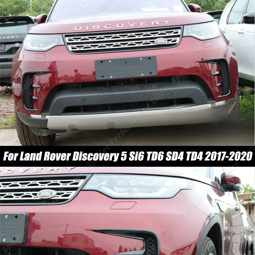 

For Land Rover Discovery 5 Si6 TD6 SD4 TD4 2017-2020 Front Bumper Fog Lamp Lights Frame Cover Body Kits Tuning ABS Black