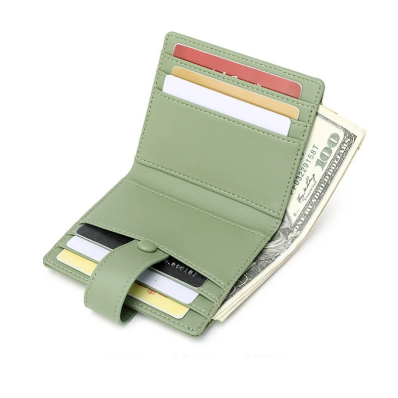 PU Leather Small Wallet Credit Multi-Card Holders Man Women Travel Passport Holder with Card Bags Multi-functional Purse