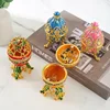 Exquisite Easter egg jewelry box, creative home decoration box ornaments enamel painted diamond metal arts and crafts gifts 1