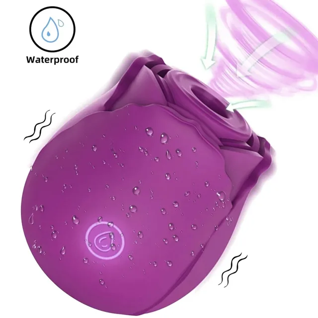 10-Gang-Rose-Spielzeug-Stimulator, Vibrator, G-Punkt-Dildo, leistungsstarkes vaginales Klitoris-Saugen, Sexspielzeug für Frauen, leistungsstarkes Vakuum-Massagegerät 1