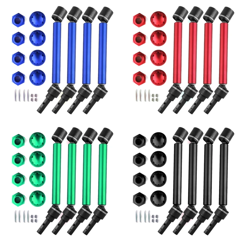 4 Pezzi Albero Di Trasmissione Esteso Cvd Con Ruota Esagonale 8996X Per 1/10 Traxxas Maxx 2.0 V2 89076-4 Widemaxx Rc Parti Di Aggiornamento Per Auto