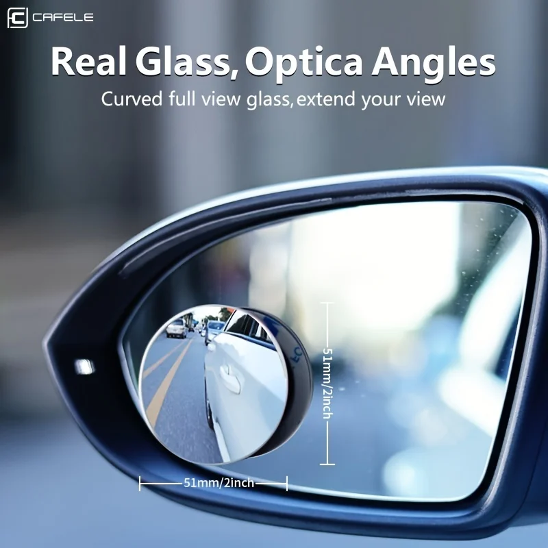 Rear View Mirror 2pcs Blind Spot Car HD Adjustable-Degree Convex Glass Universal Car Assecories Broaden Horizons