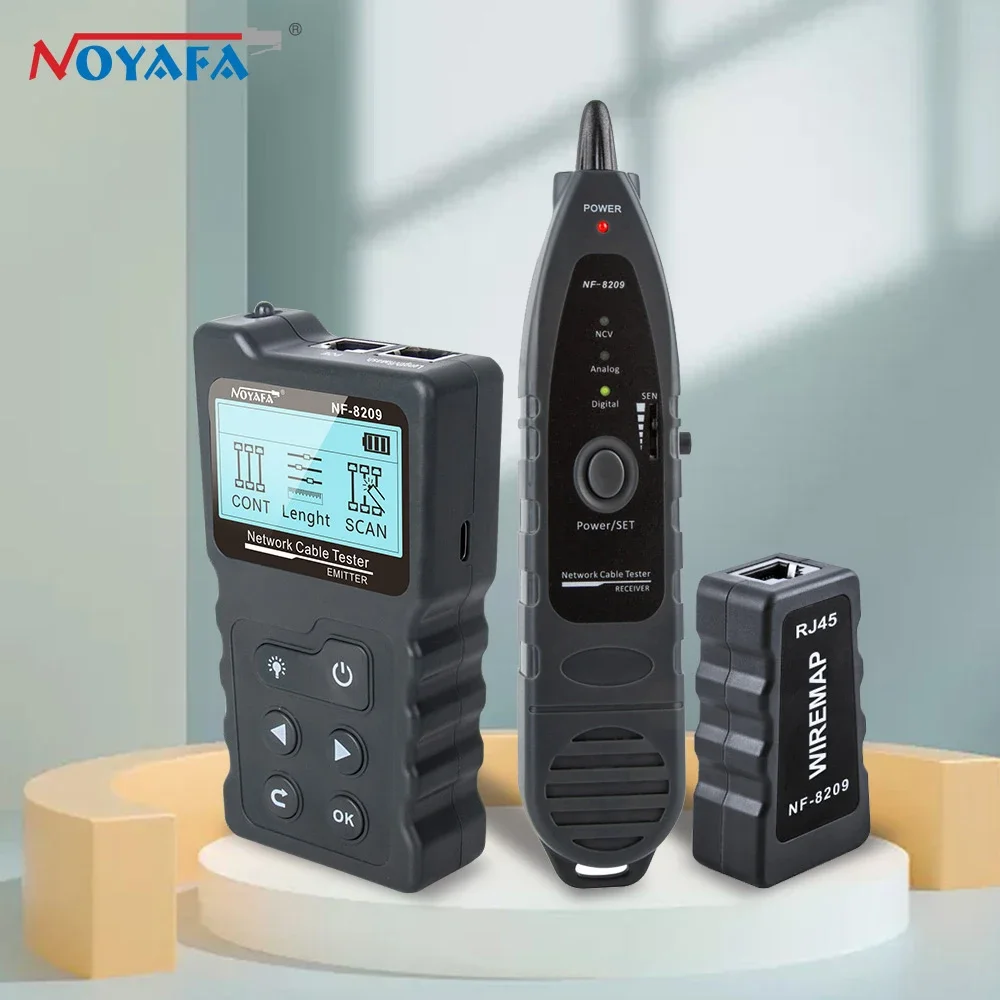 NOYAFA NF-8209 RJ45 Cable Tracker POE network Wire Checker cable tester Test Network Tool Scan Cable Wiremap utp Tester 6