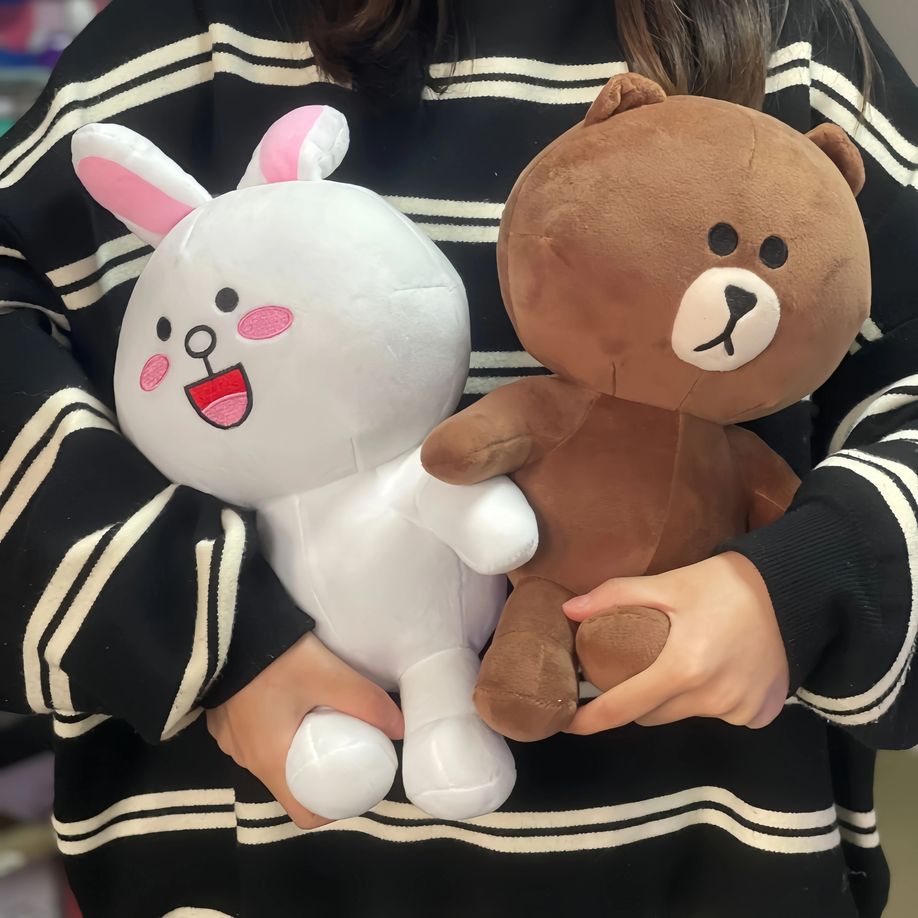 Juguete-de-peluche-Kawaii-Line-Friends-oso-marr-n-Connie-Rabbit ...