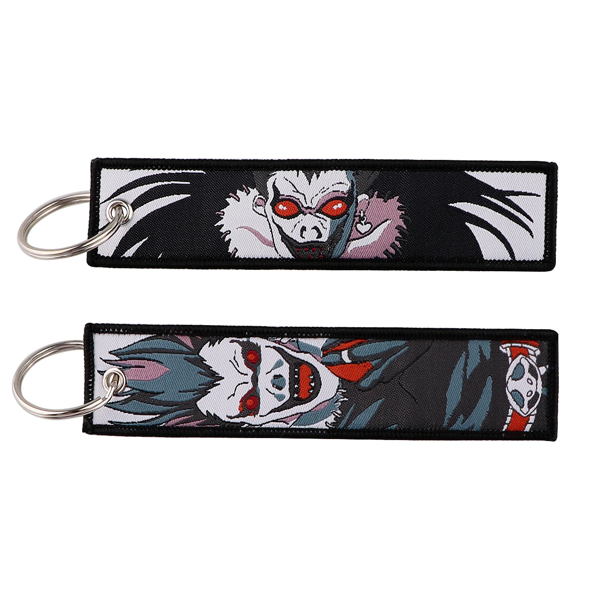 Anime Key Tag Embroidery Key Fobs For Motorcycles Cars Bag Backpack Keychain Fashion Ring For Friends Gifts