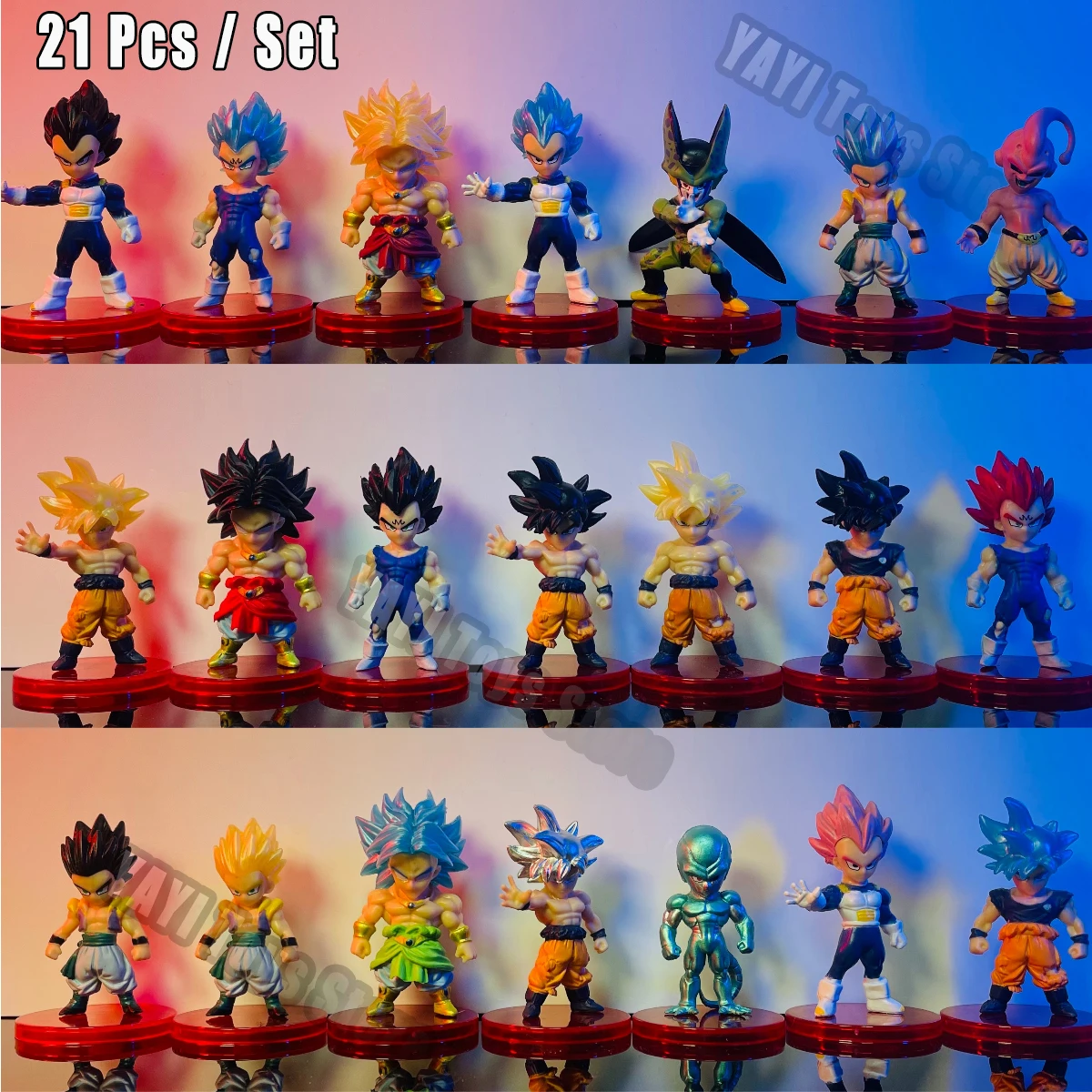 Dragon Ball Z Super Saiyan Son Goku Anime Figure Son Gohan Vegeta Broly  Piccolo Majin Buu Set Action Figurine Model Gifts Toy - AliExpress