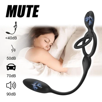 Wireless Cockring Vibrators For Men Anal Plug Penis Ring Delay Exerciser Women Clit Vaginal Stimulator Butt Dilator Sex Toy Shop 5