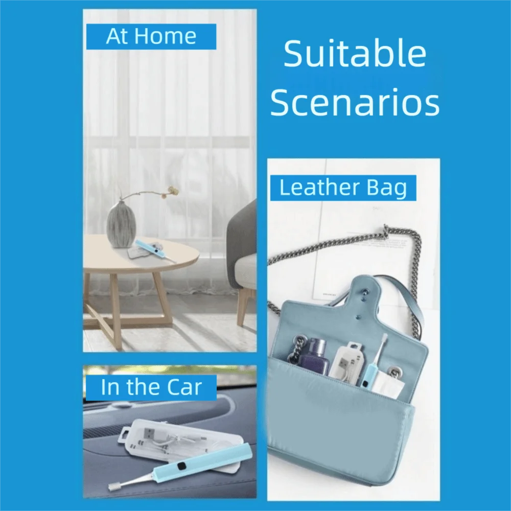 LED Light Baby Ear Cleaner 360 Degree Rotating USB Charging Luminous Ear Spoon Set Soft with Magnifying Luminous Ear Curette