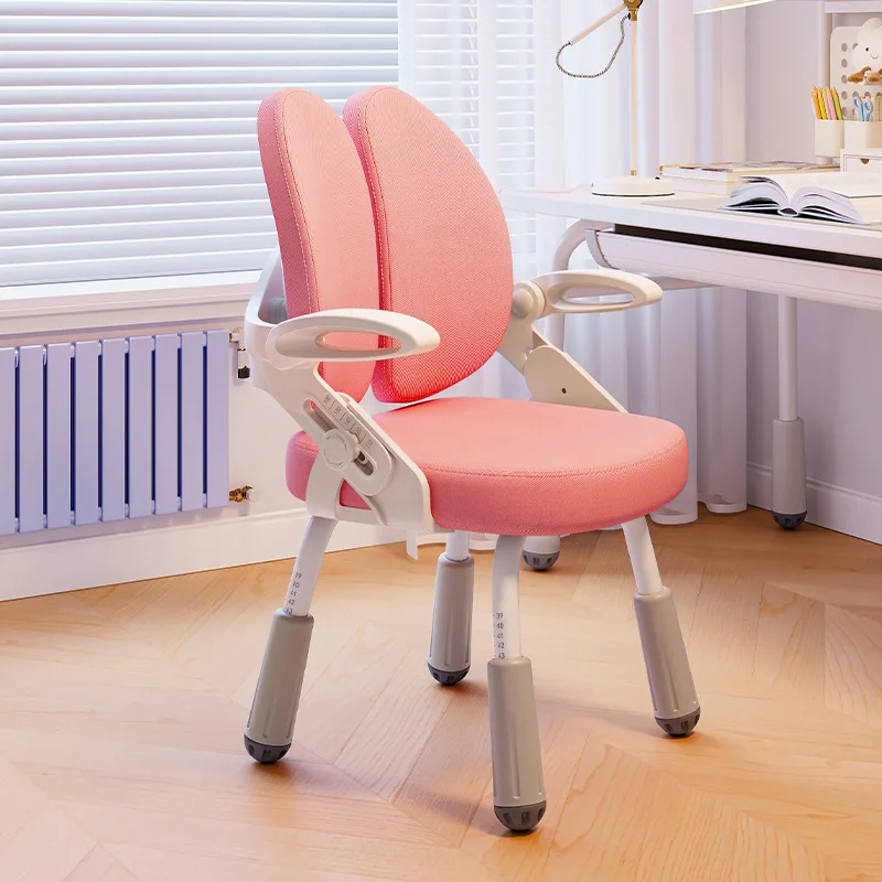Children's Study Chair Lift Adjustable Writing Chair Home Sitting Posture Backrest Seat High Rebound Sponge Cushion Seat