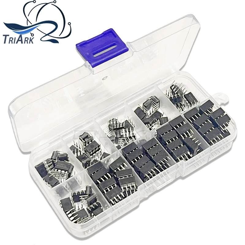 Caja de combinación de componentes electrónicos, 60 juegos, TL072CP, TL072, DIP-8, TL072C, TL062CP, TL082CP, TL061CP, TL