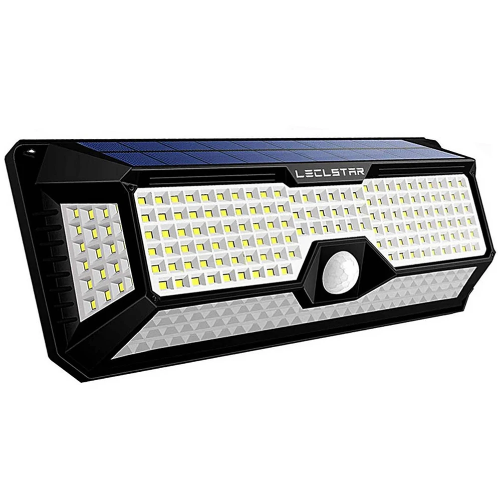 Solar Outdoor Lights - 268 LED Security Lights with 4 Wide Angle, Waterproof 3 M