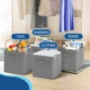 2pcs Collapsible Fabric Storage Cubes Organizer with Handles Cube Storage Baskets For Organizing 4